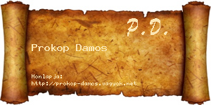 Prokop Damos névjegykártya